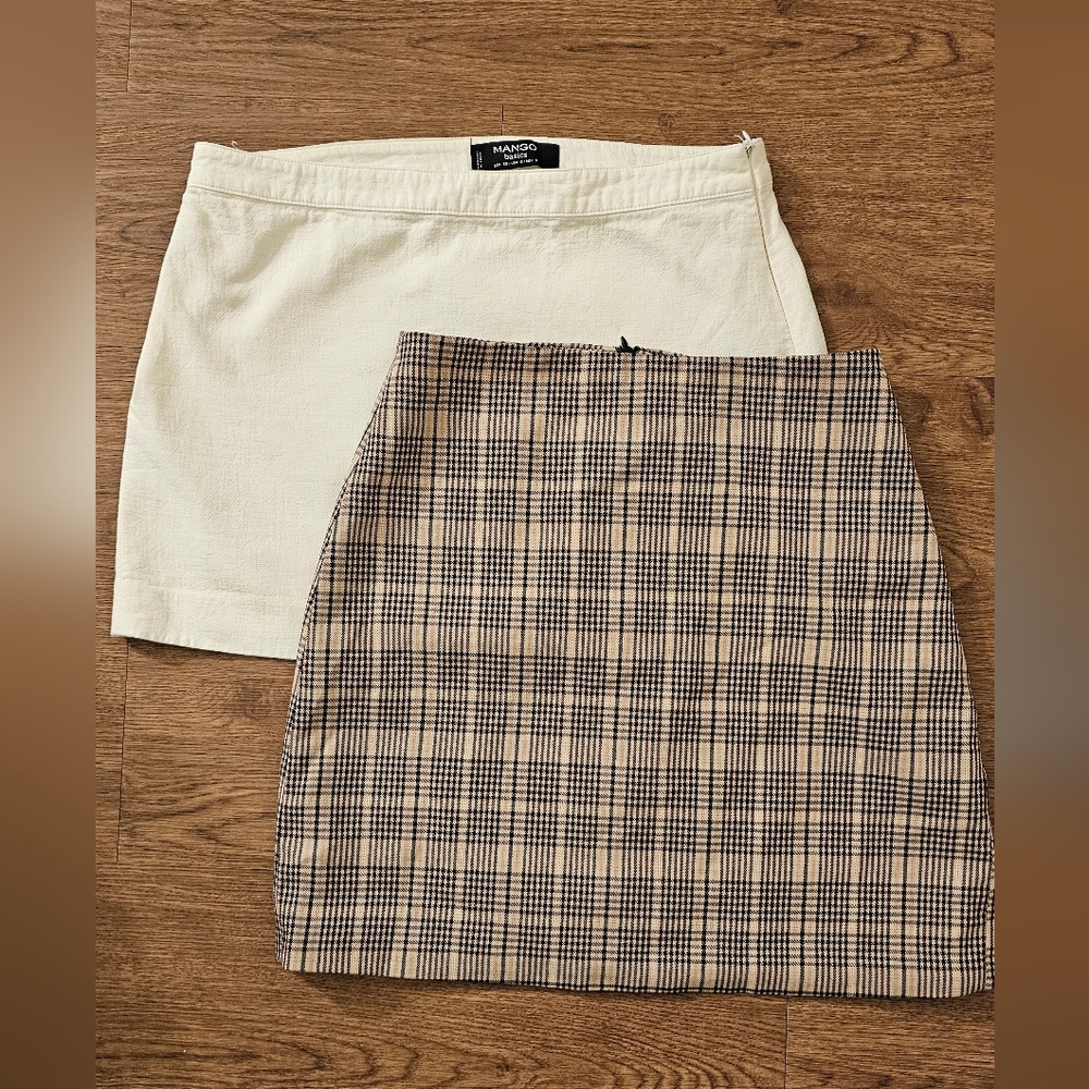Amisu Plate and Mango Cream Pencil Skirt